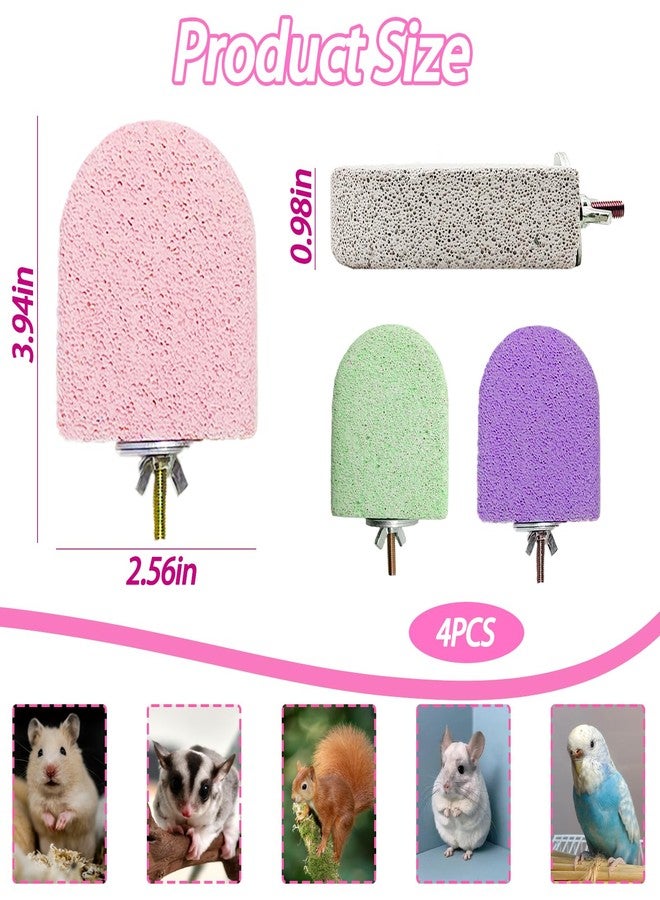 kathson 4PCS Hamster Climbing Ledge Platform, Hamster Lava Ledge, Pet Chewing GrindingToys Chinchillas Lava Block Toys Small Animals Cage Accessories for Guinea Pig, Squirrel, Gerbil, Bird - Image 4